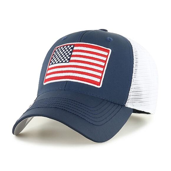 USA  Hat Operation Hat Trick Adjustable Navy Hillcock Flag Patriotic  Mesh Logo - Picture 1 of 3